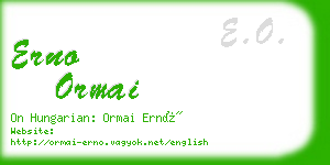 erno ormai business card